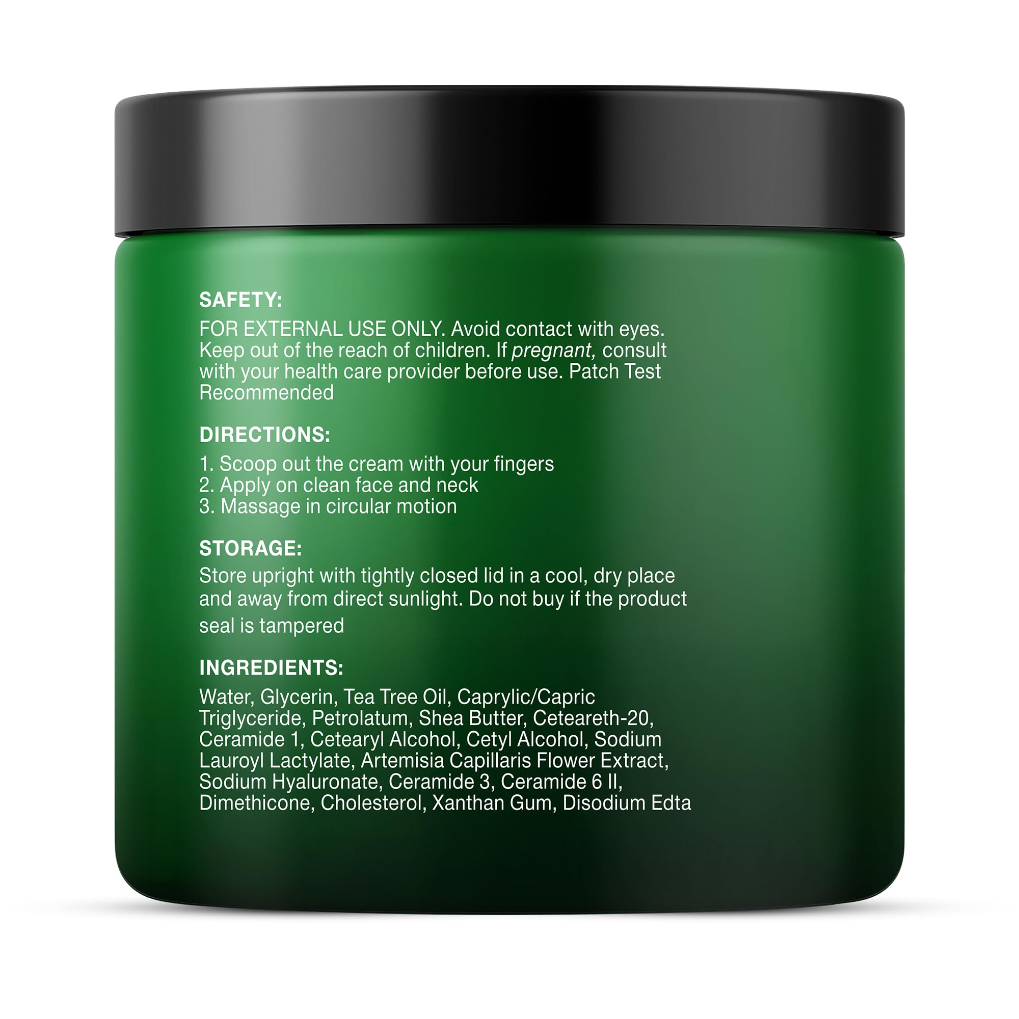 Majestic Pure Crema Facial con Aceite de Árbol de Té, apta para piel seca.