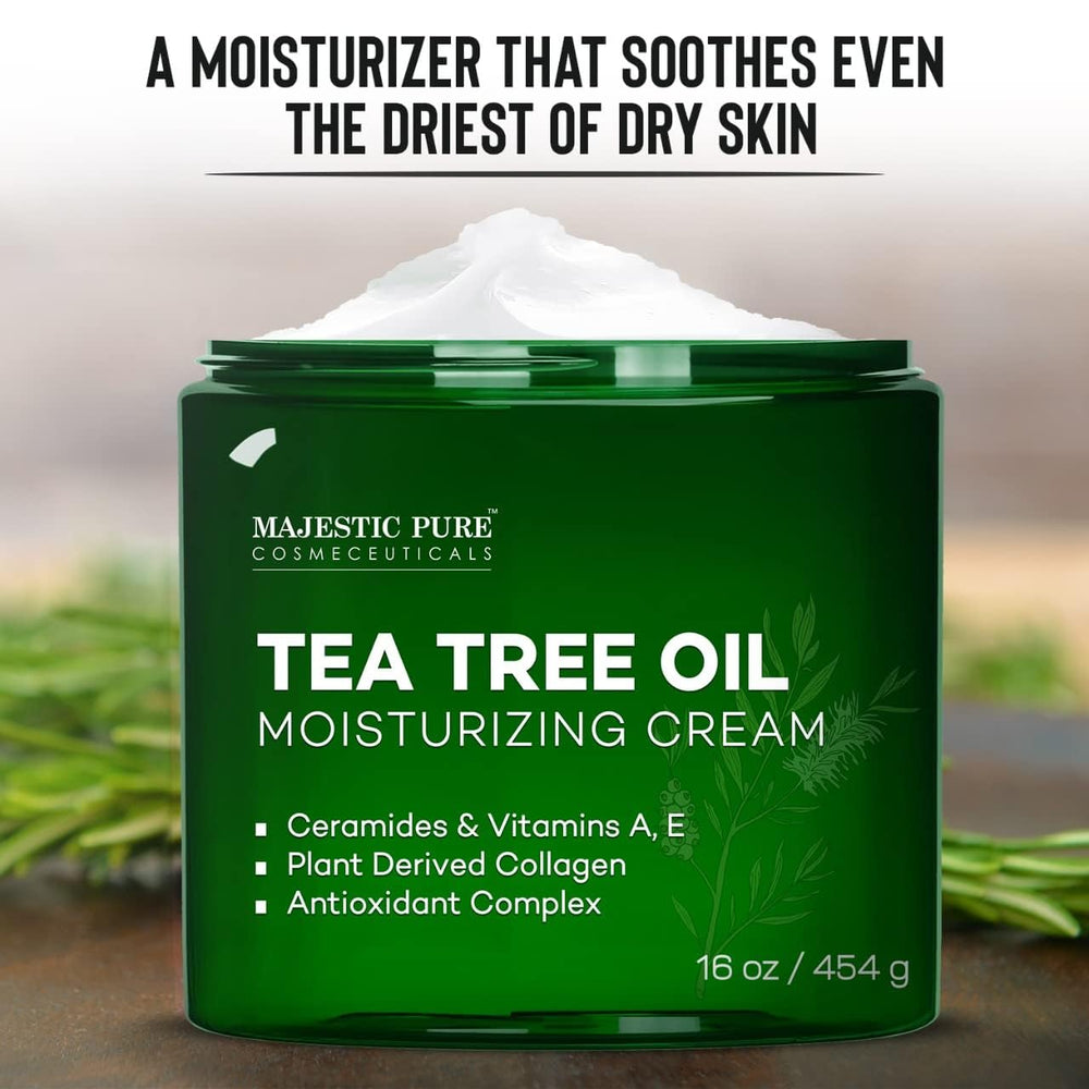 Majestic Pure crema para pies con árbol de té y nutrición profunda.