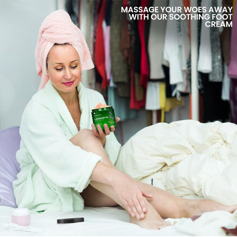 Masaje de pies con Lavanda para revitalizar la piel con Majestic Pure