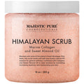 Majestic Pure Himalayan Pink Salt Body Scrub with Collagen & Sweet Almond Oil – 10 oz
