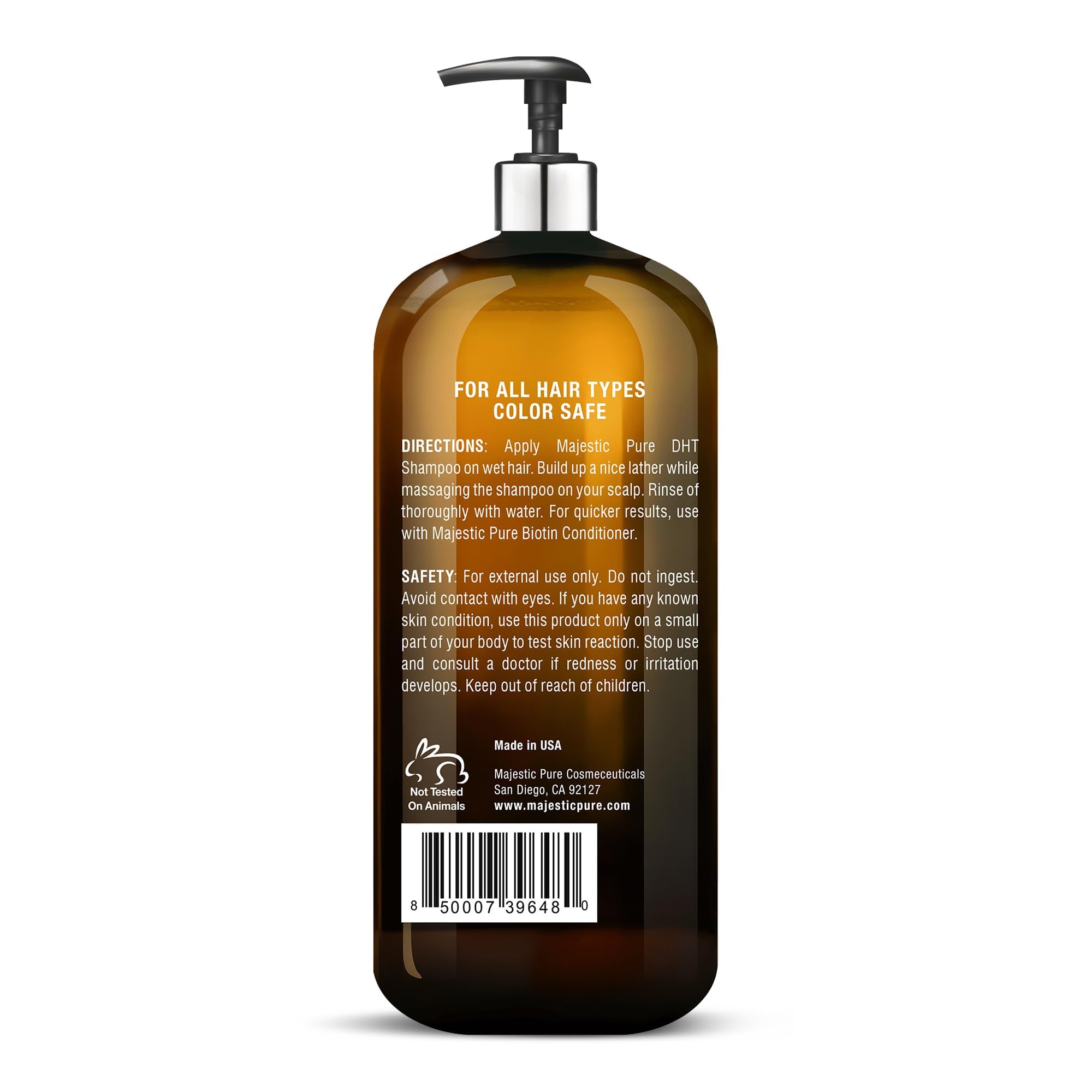 Champú Majestic Pure Biotina: apto para hombres y mujeres con cabello fino.