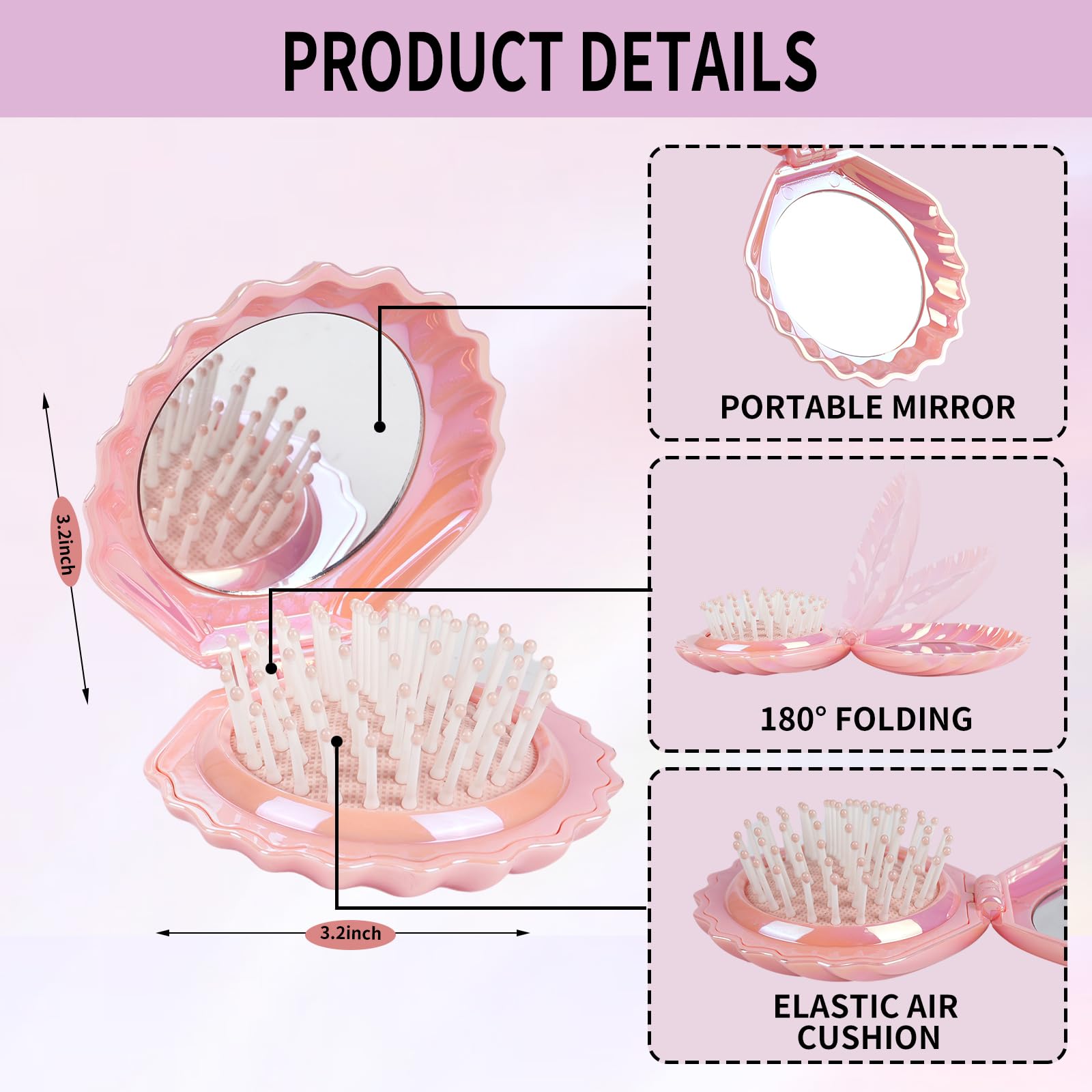 Maji Mama folding mechanism of the travel brush shown in use.