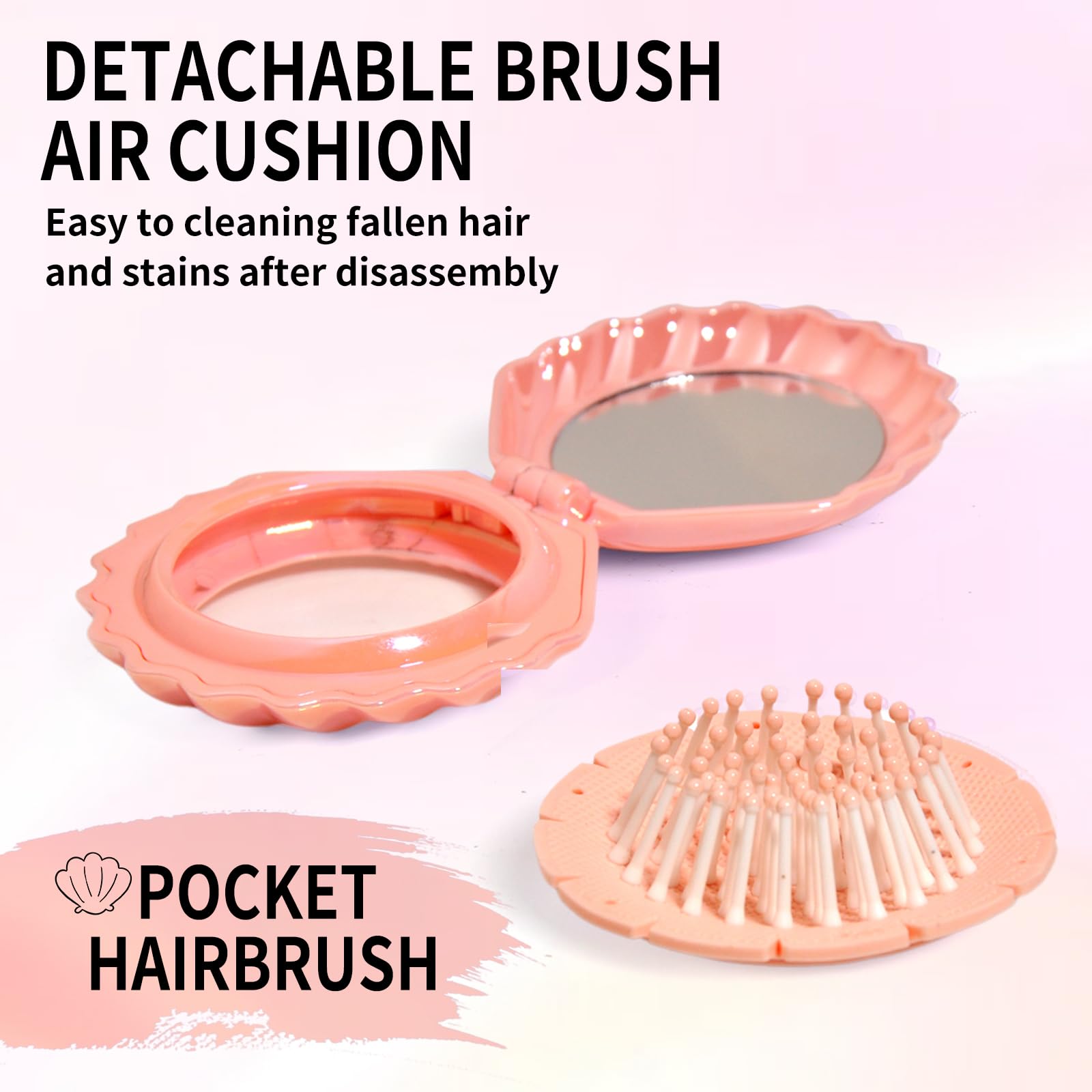 Maji Mama illusion-plating finish on the brush gives a shiny, scratch-resistant look.