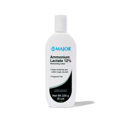 Major Ammonium Lactate 12% lotion bottle showing fragrance-free daily hydration