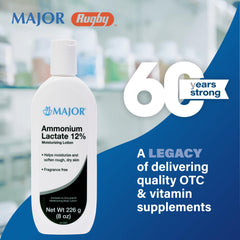 Major Ammonium Lactate 12% lotion pump dispensing for smooth application