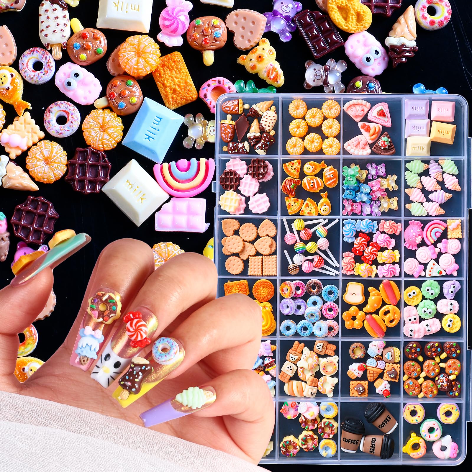 Major Dijit charms uñas dulces – paletas y helados para looks divertidos