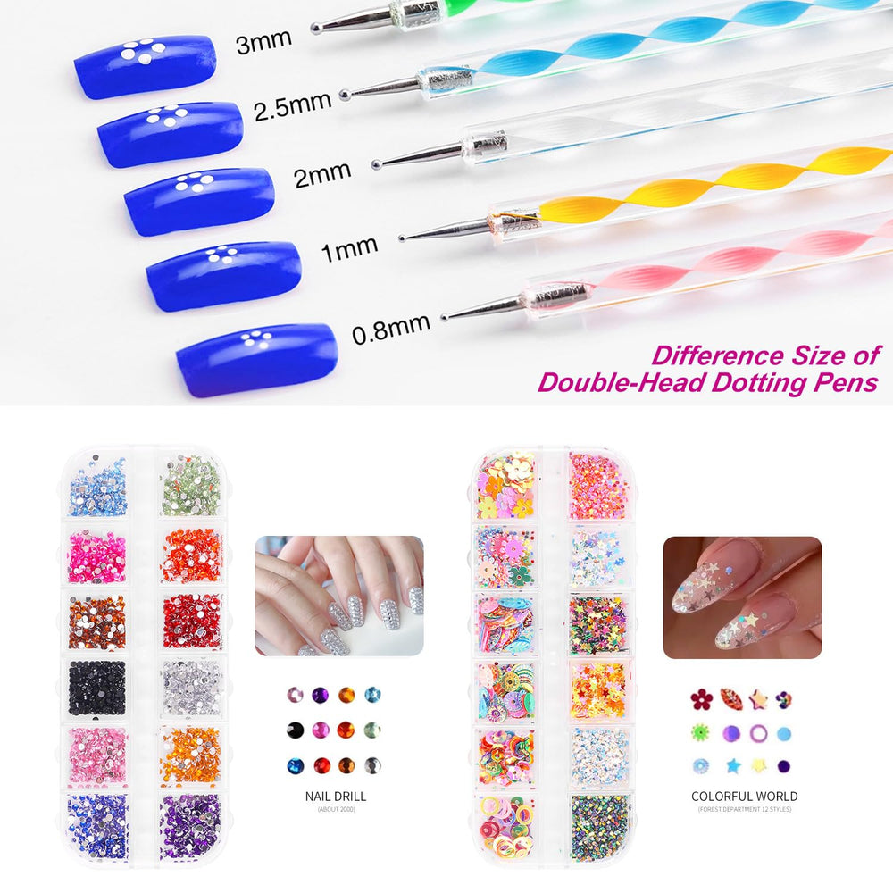 Major Dijit nail file and glitter tips kit for precise shaping and sparkle.