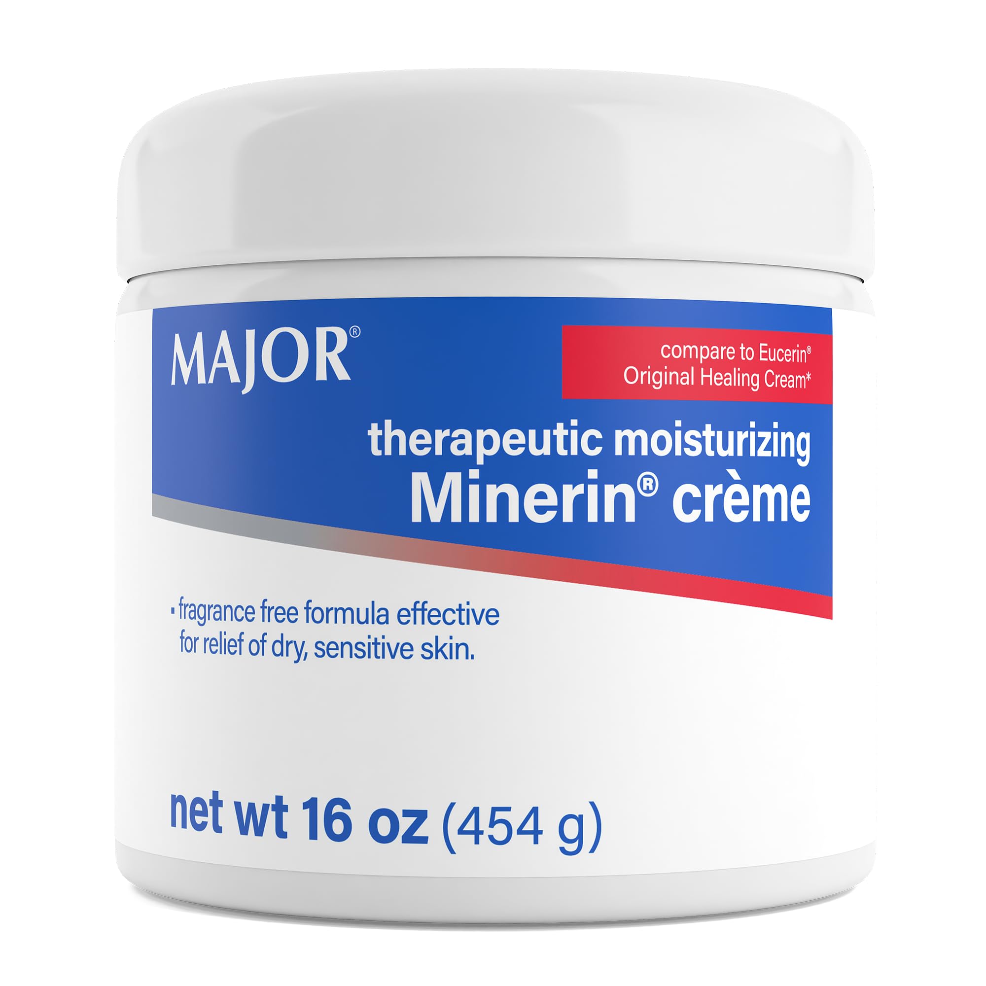 MAJOR Minerin Créme, frasco frente, crema hidratante suave para piel seca.