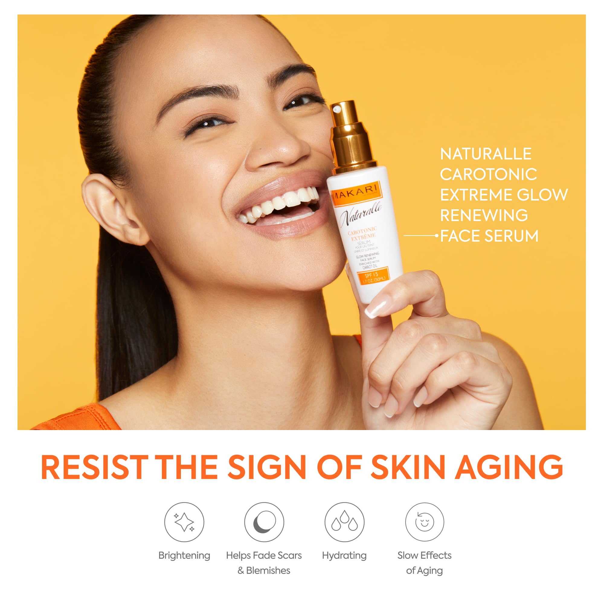 Textura ligera del serum Makari Naturalle, sensación satinada tras la aplicación.