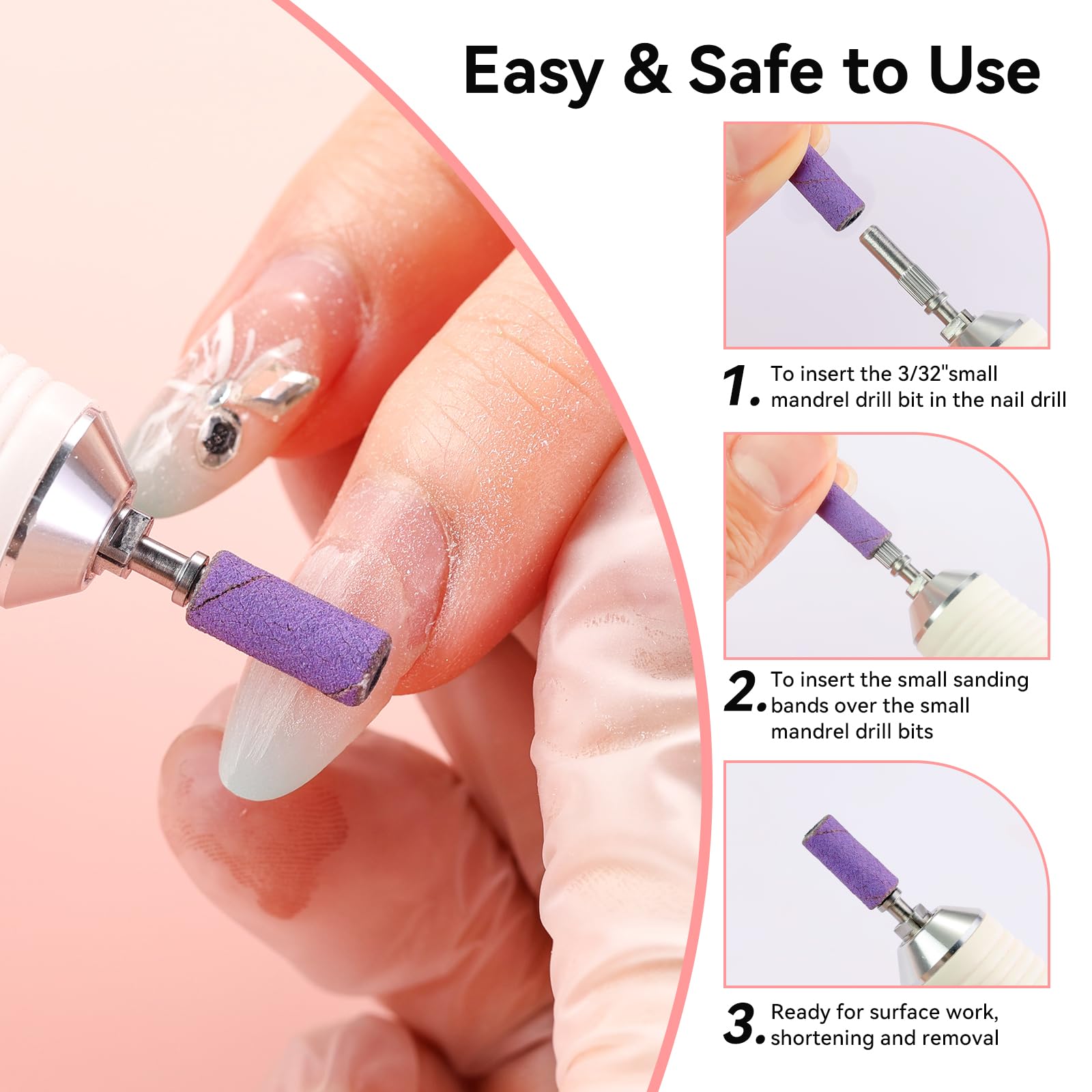 Makartt 3.1mm mandrel fits standard nail drills.