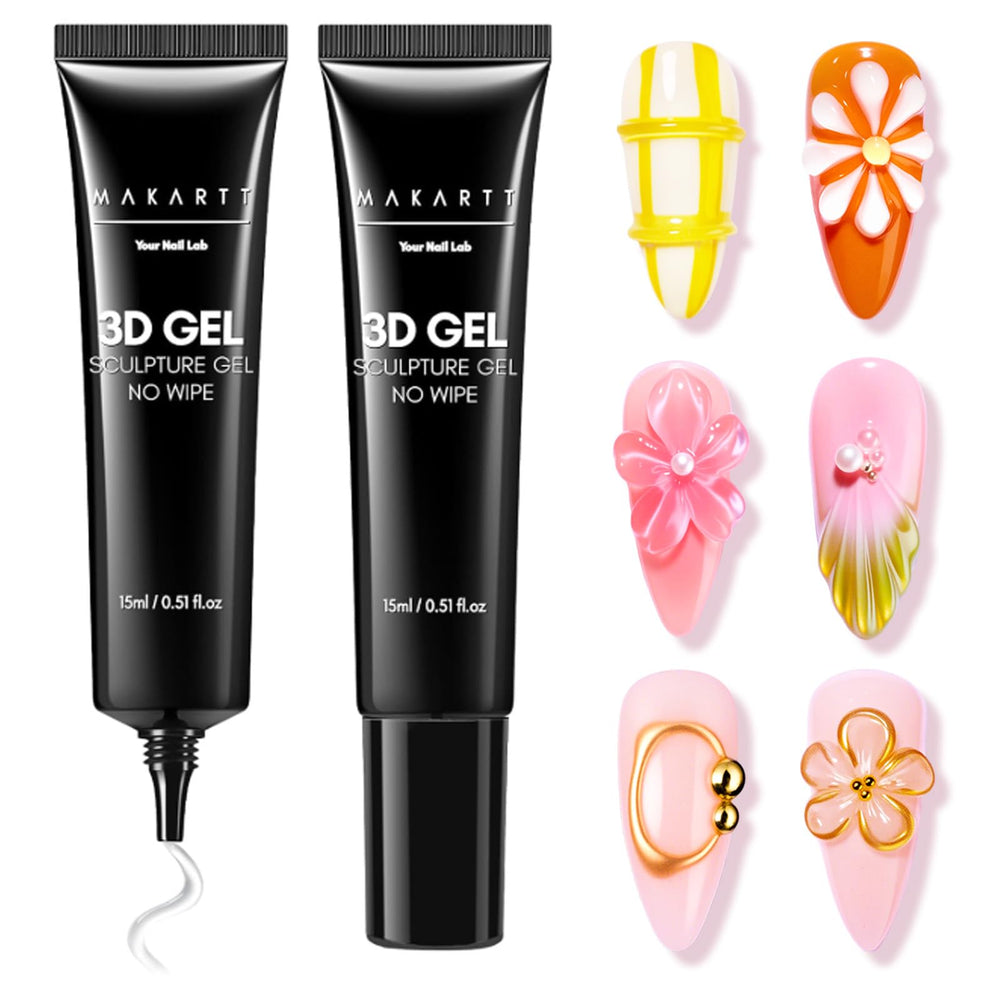 Makartt 3D Gel Arte Uñas 3D para diseños duraderos y detallados.