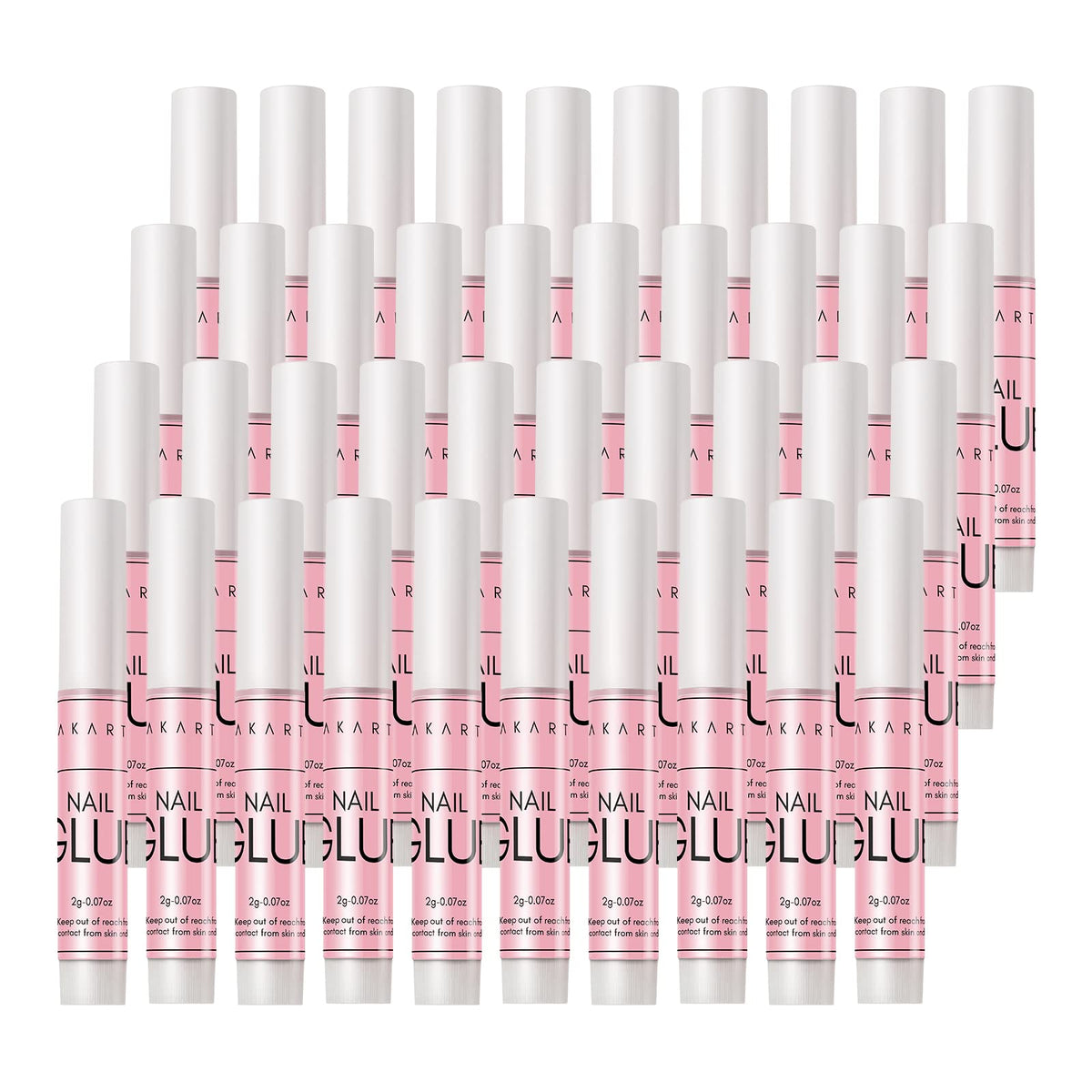 Makartt 40 tubos de pegamento para uñas: suministro estable para manicuras profesionales.