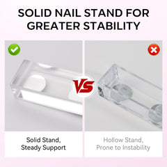 Makartt acrylic nail-art-practice-stand supports easy maneuvering while designing