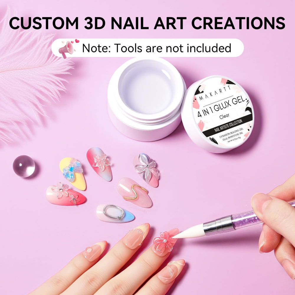 Makartt aplicación 3D gel sin residuos para uñas limpias