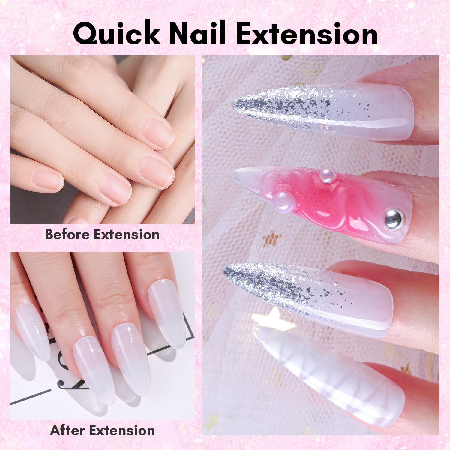 Aplicación fácil con Makartt gel de construcción para modelar uñas.