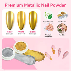 Makartt barritas sombras ojos: aplicación fácil para efectos metalizados en uñas