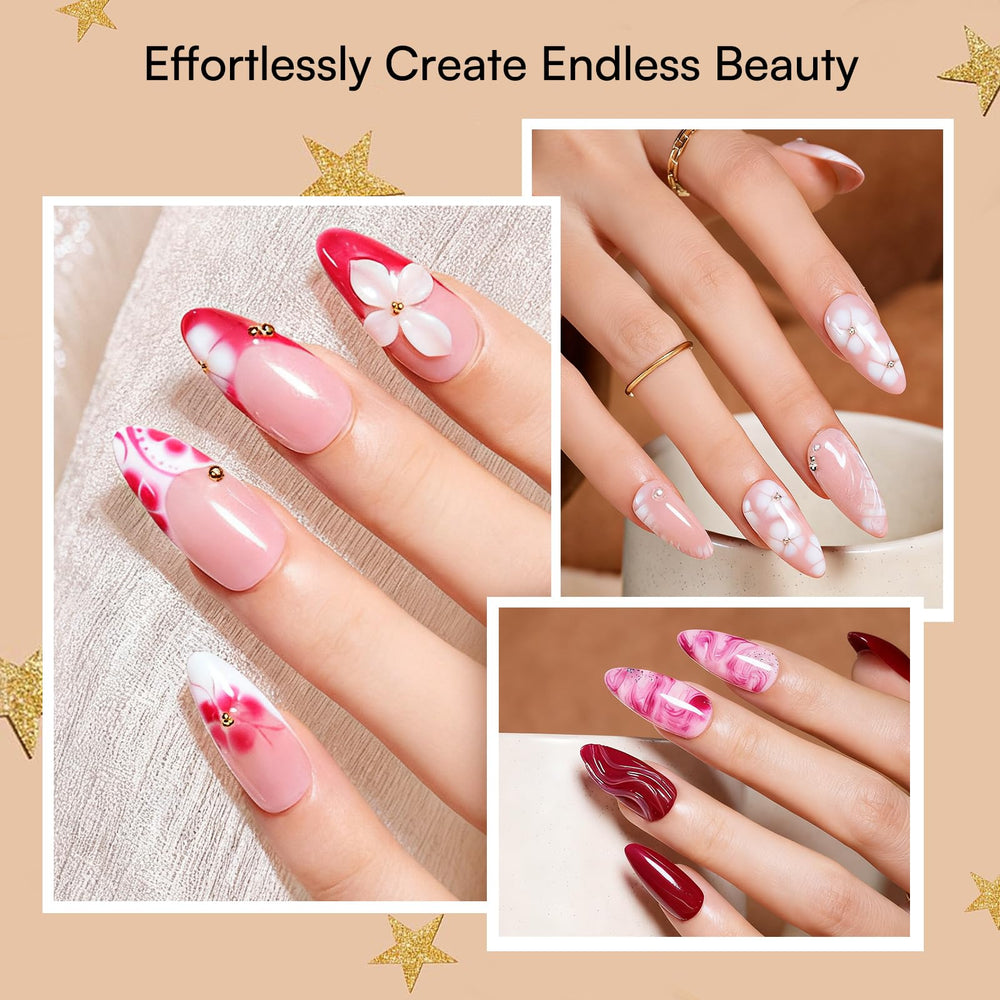 Makartt Blooming Gel stripe art introduces modern lines with blooming color on nails.