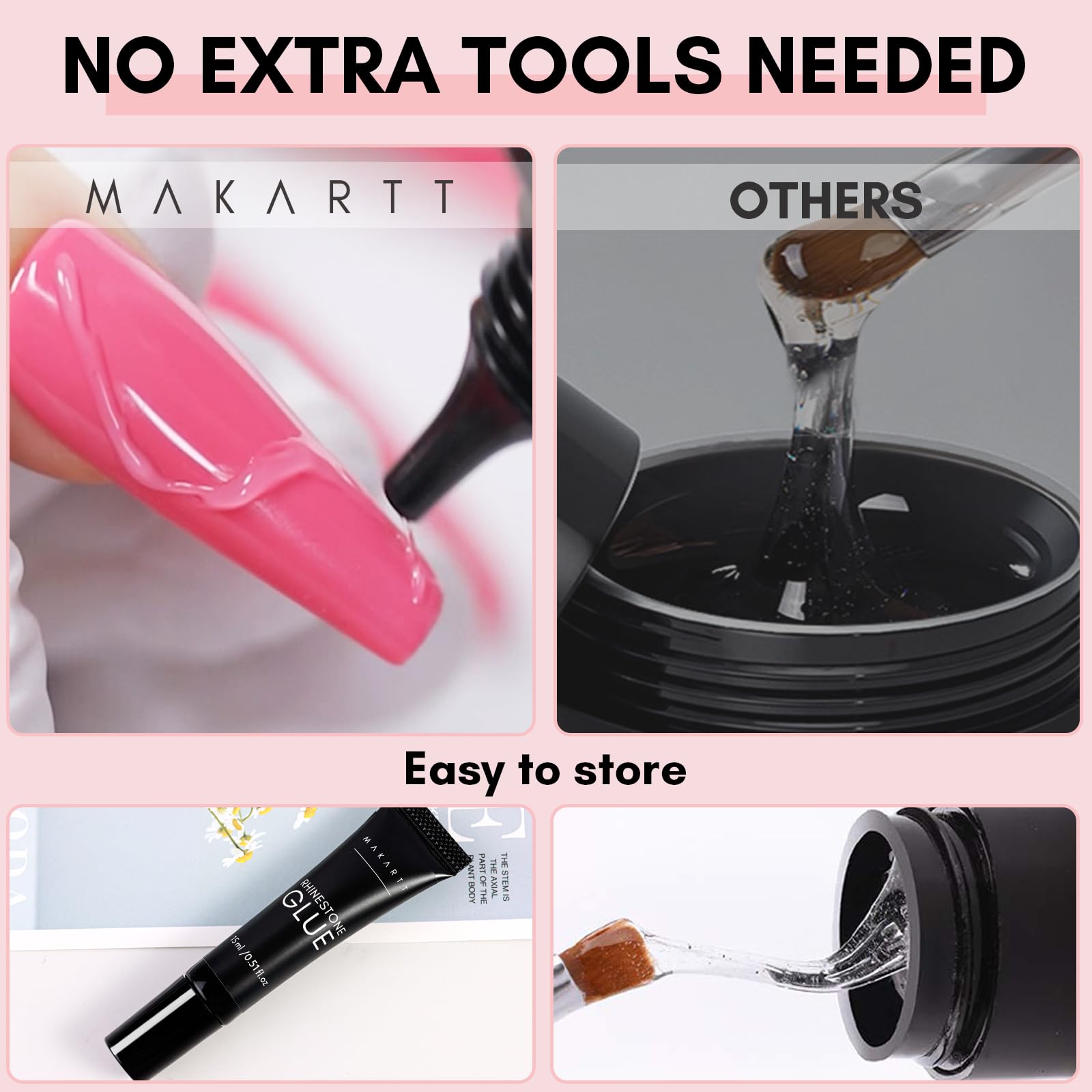 Makartt brillos arte uñas, añade efecto reluciente a tu manicura.