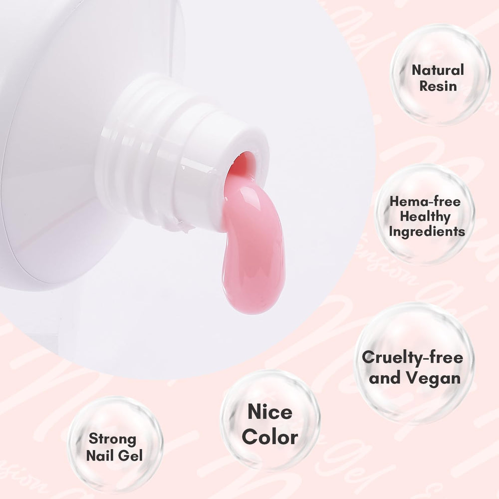 Makartt capa de gel sobre uñas naturales, fortalecimiento suave.