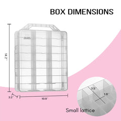 Makartt clear polish holder with 8 adjustable dividers for flexible layout.
