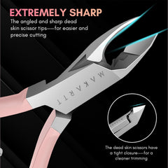 Makartt Cuticle Nippers full jaw for clean skin removal and precision
