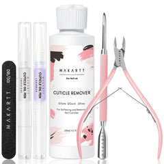 Makartt cuticle remover liquid 120ml for gentle softening of dry cuticles