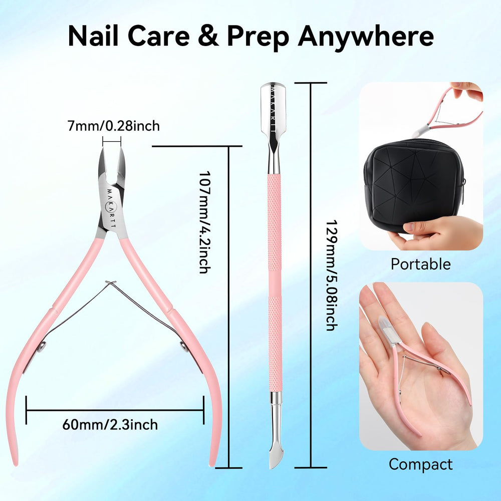 Makartt 2-in-1 nail care kit is compact and gift-ready.