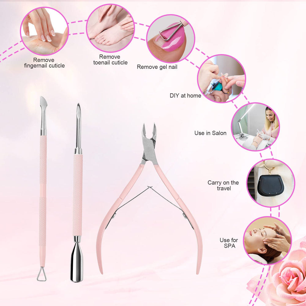 Makartt Cuticle Trimmer 3-Piece set ideal for home nail care.
