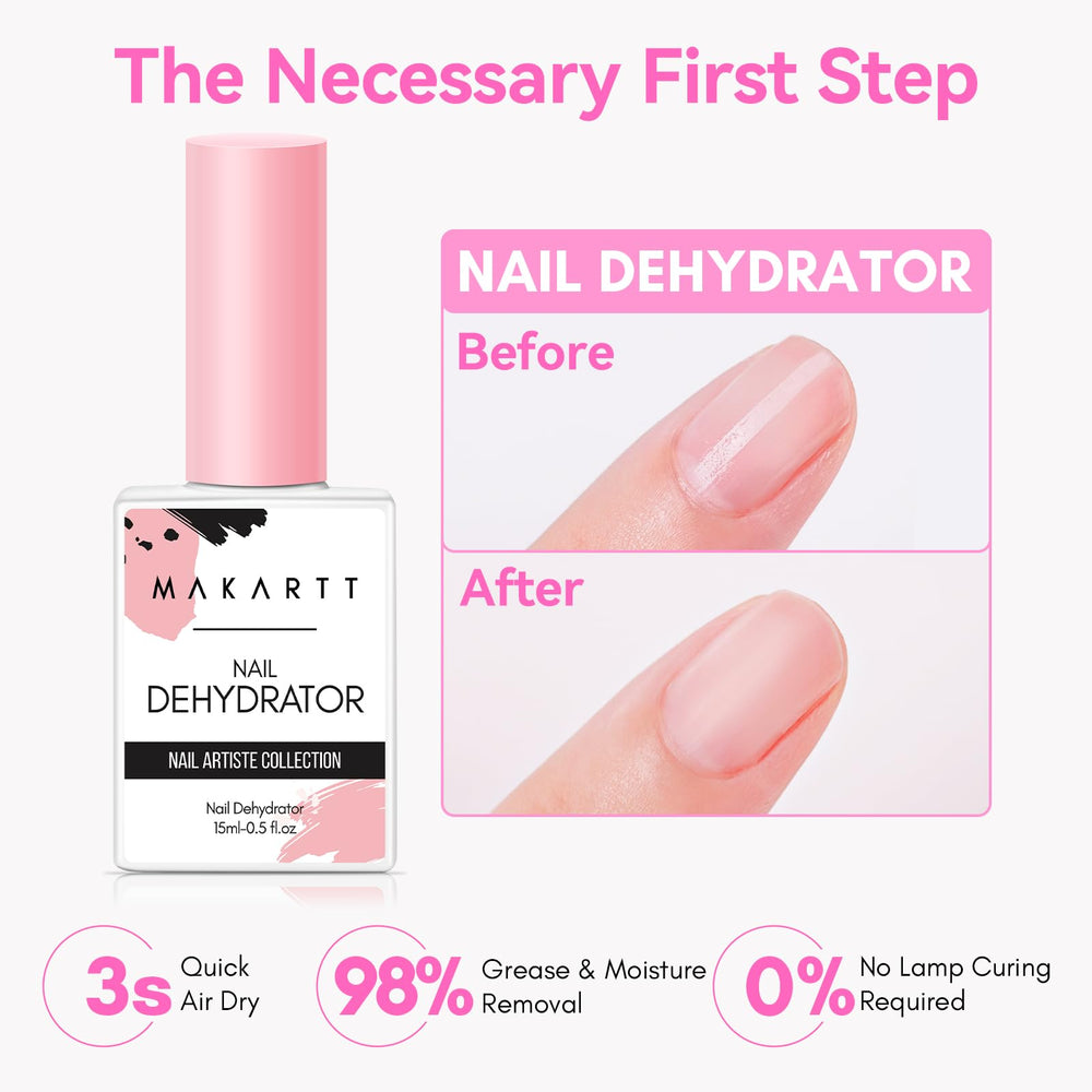 Deshidratador Makartt elimina grasa para superficie de uñas limpia