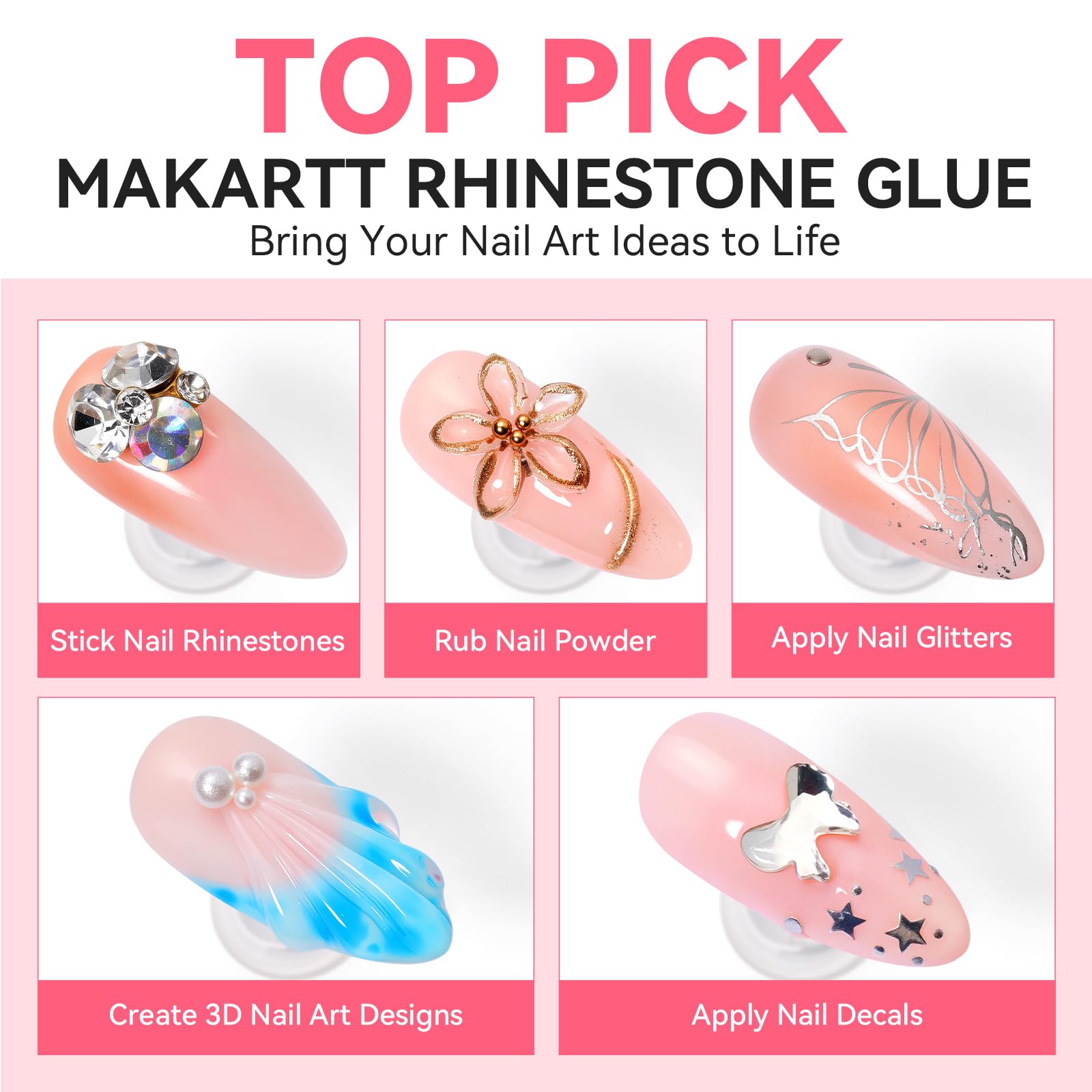 Makartt diseño sin desbordes con tubo práctico para una aplicación limpia