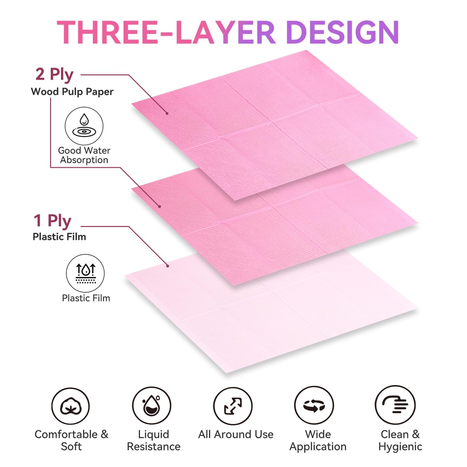 Makartt disposable foldable nail mats packaging for hygienic one-time use