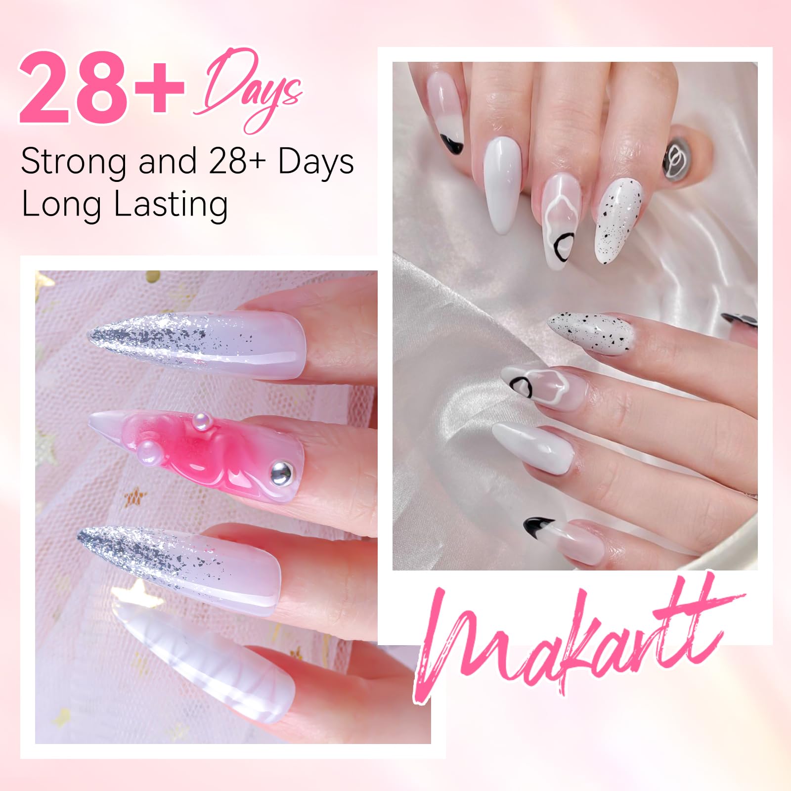 Makartt durabilidad y fortalecimiento para uñas extendidas.