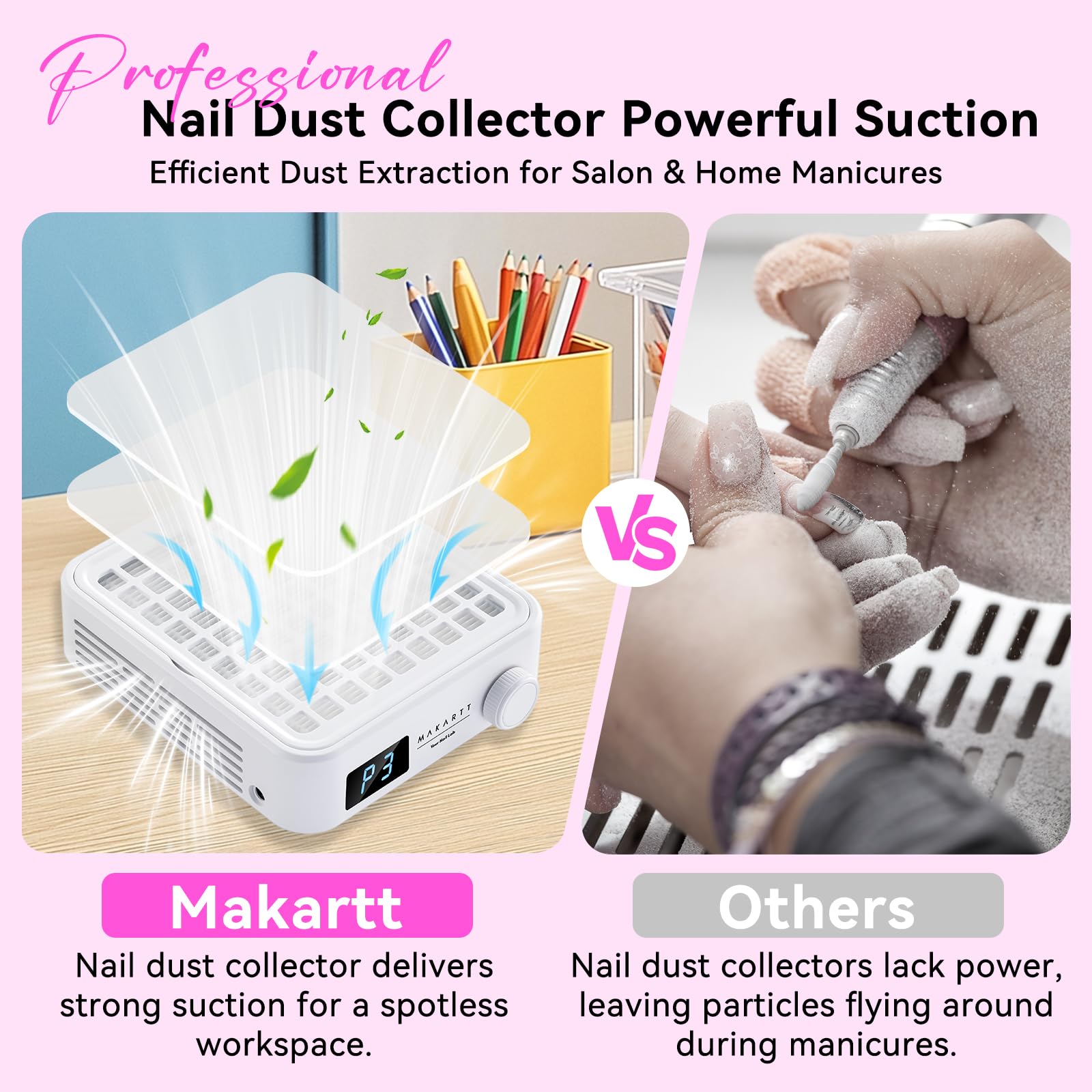 Makartt dust brush included for debris removal on surfaces