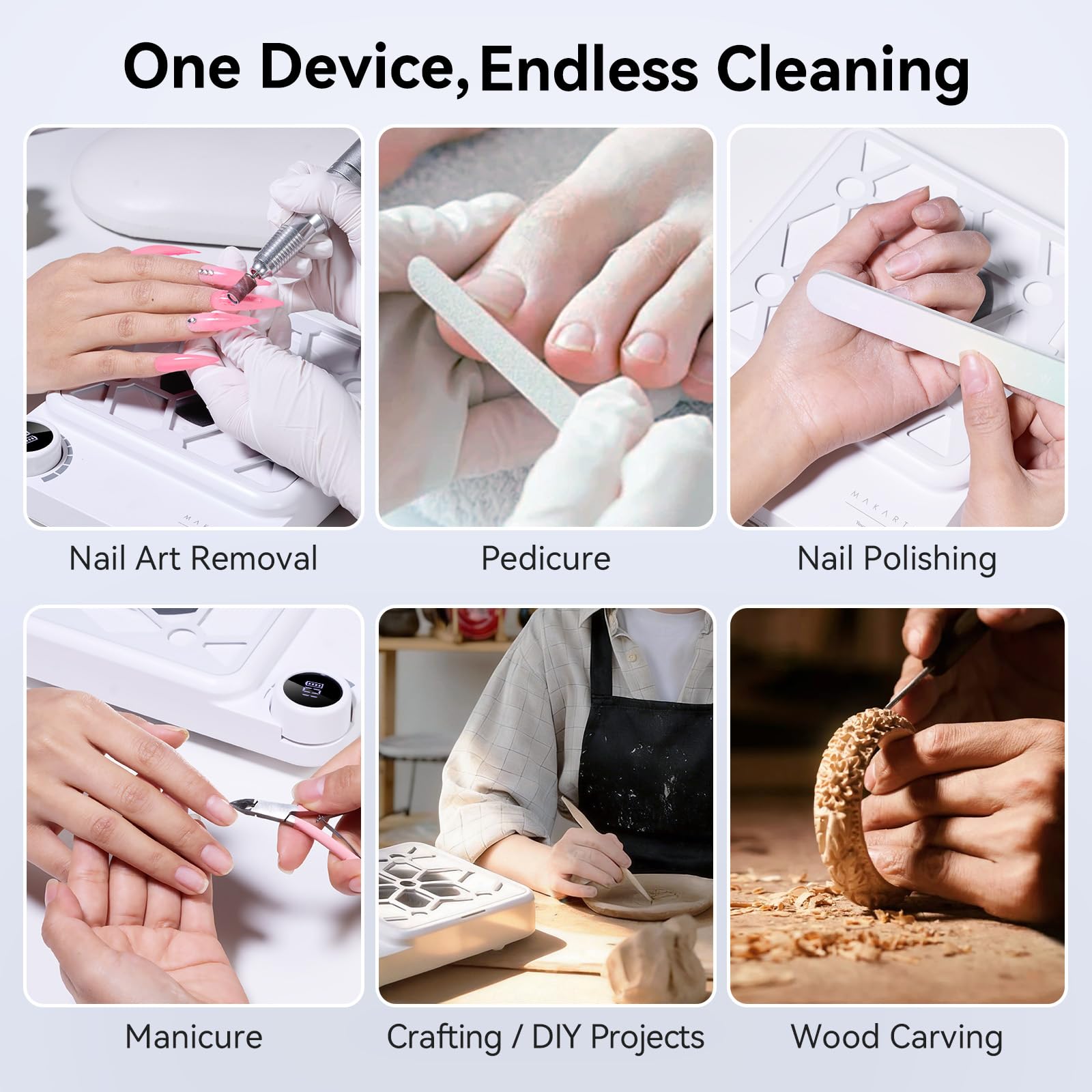 Makartt Nail Dust Collector suitable for salon and home use