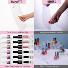 Makartt dust-free nail polish box allows viewing polishes from both sides.