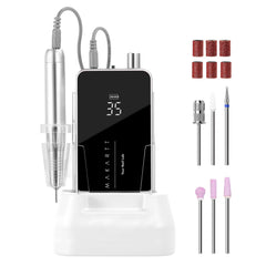 Makartt electric nail drill with 35000 RPM and coreless motor for fast filing