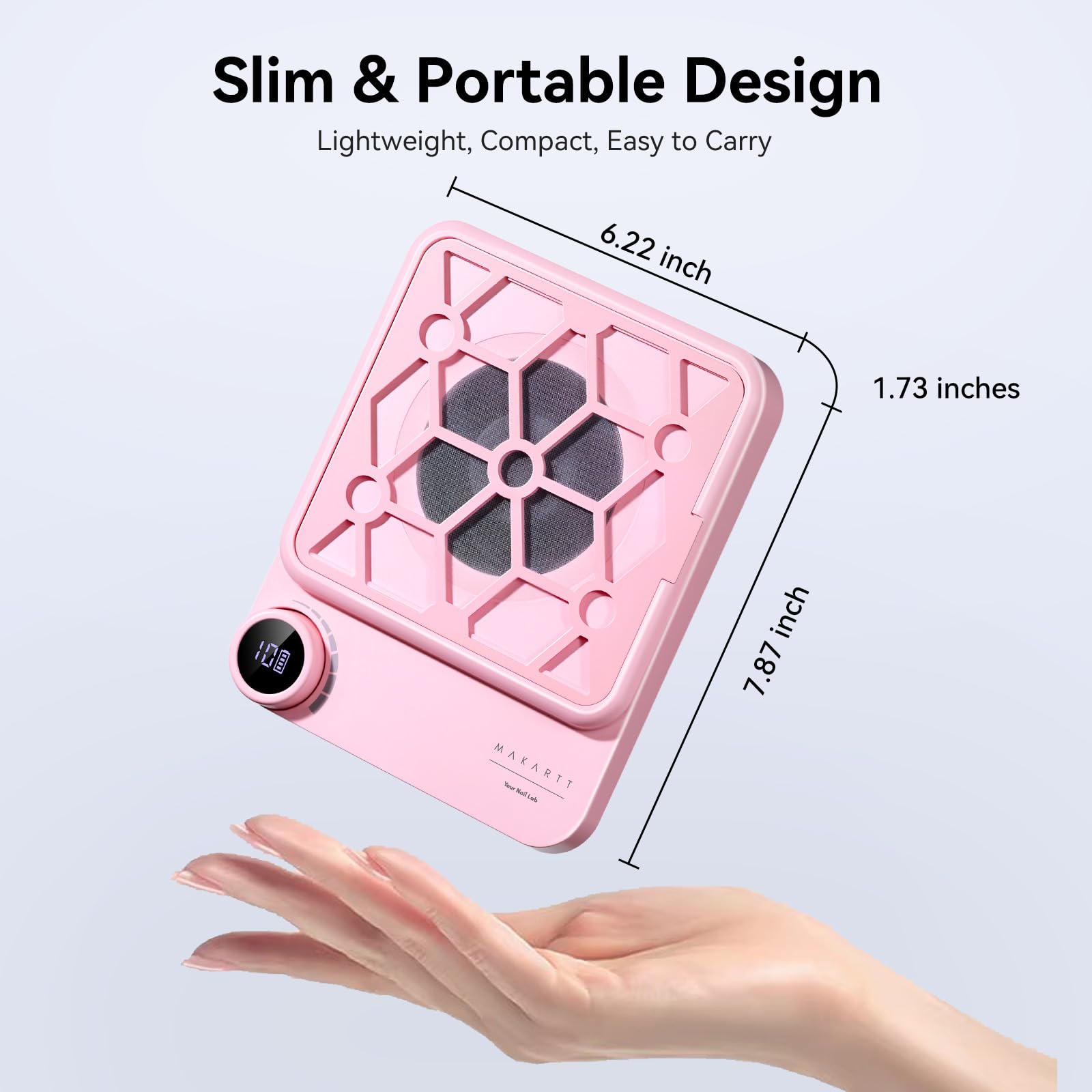 Makartt ERYNOS dust collector with LED display for easy speed control during manicures.