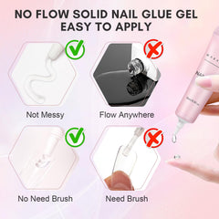 Makartt gel nail glue: fijación duradera para uñas postizas en uso diario.