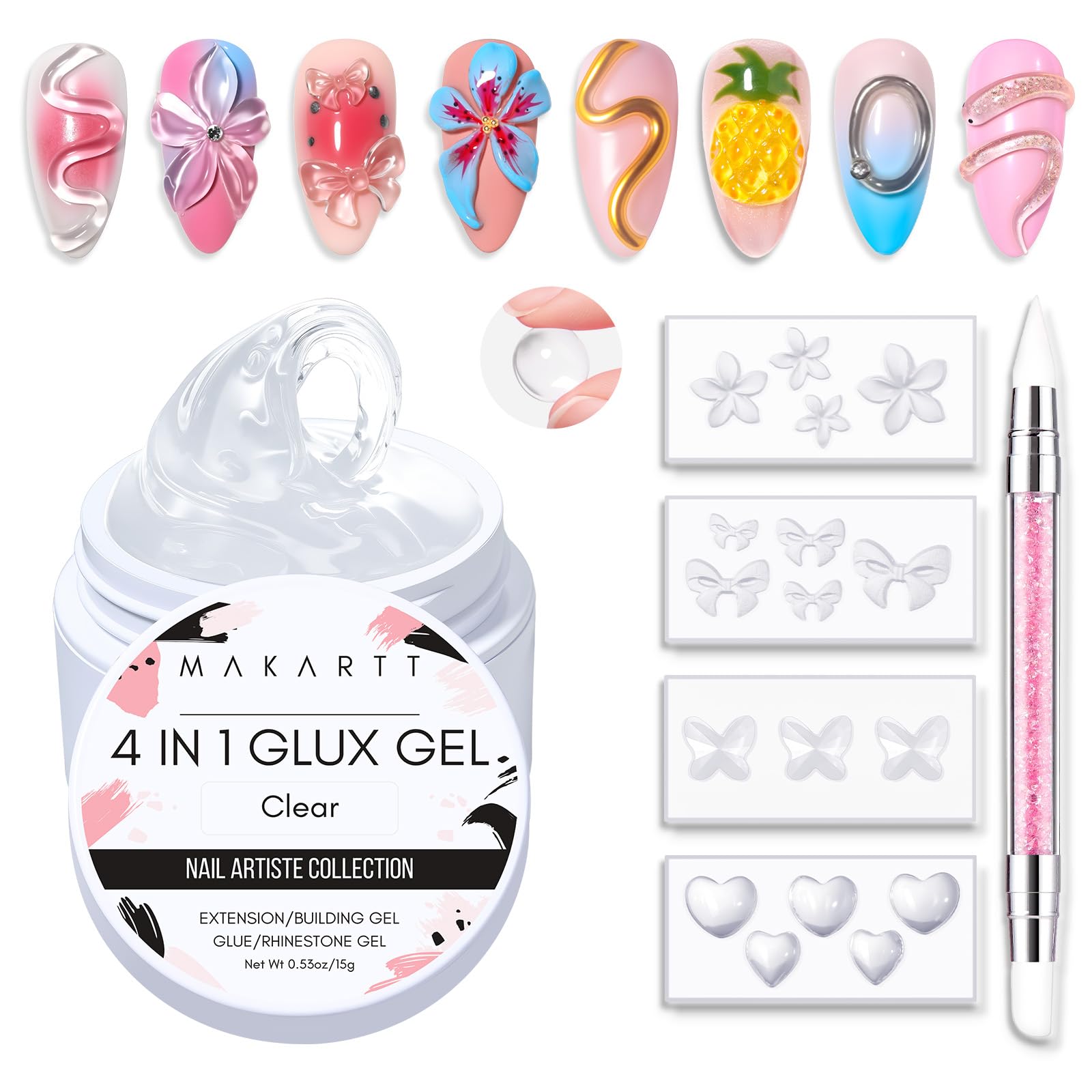 Makartt gel 3D escultura uñas kit para crear uñas en 3D en casa