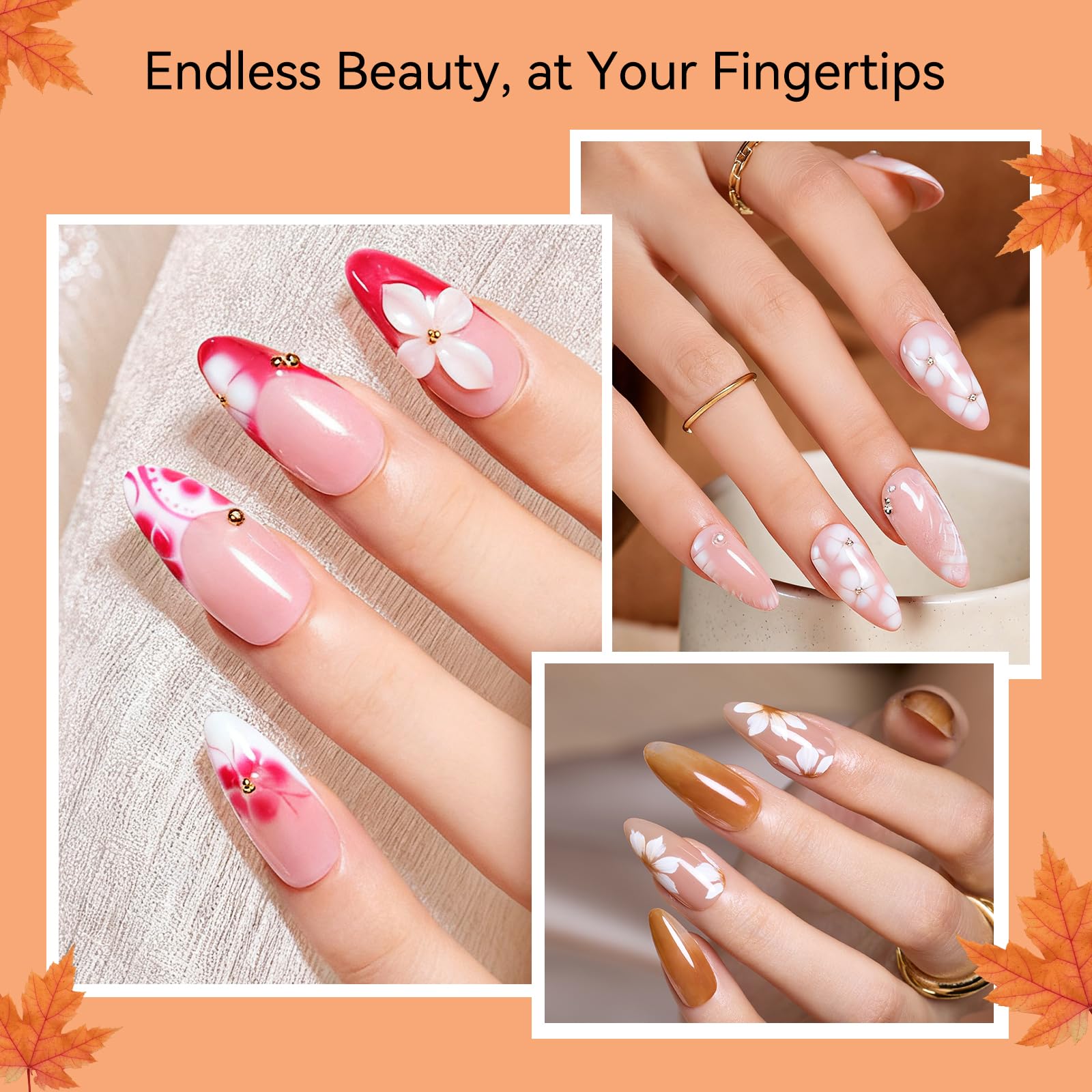 Makartt Blooming Gel mármol reproduce patrones elegantes en uñas.