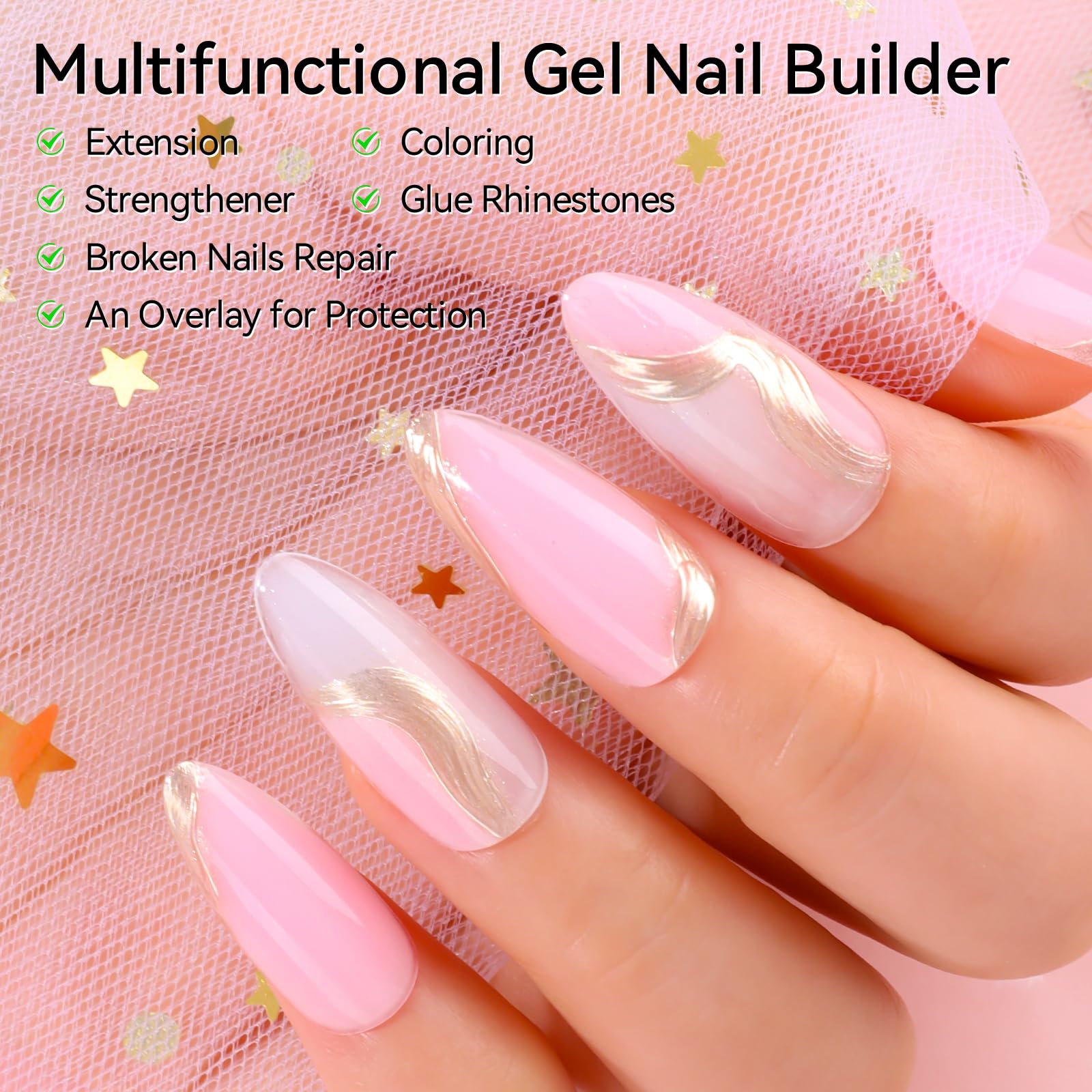 Gel builder blanco Makartt para uñas de aspecto limpio