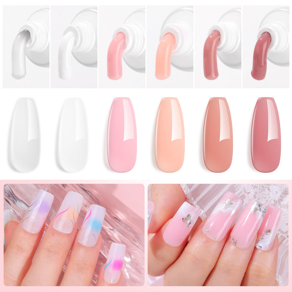 Gel builder Makartt para extension de uñas con acabado claro