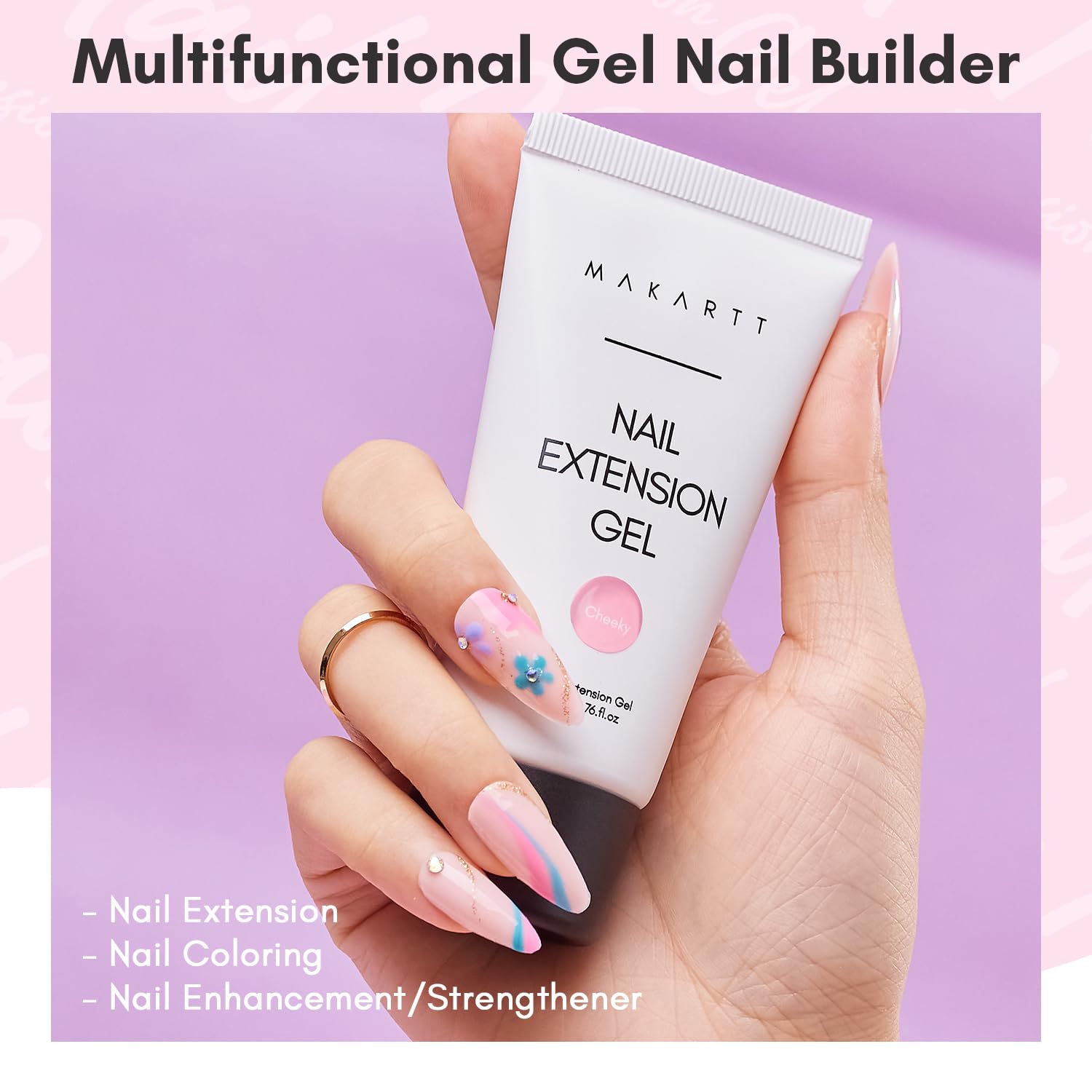 Makartt gel Daisy Pink, consistencia gruesa para aplicación precisa.