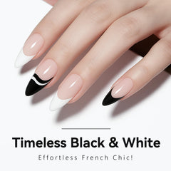 Makartt liner de gel negro para uñas francesas con líneas definidas