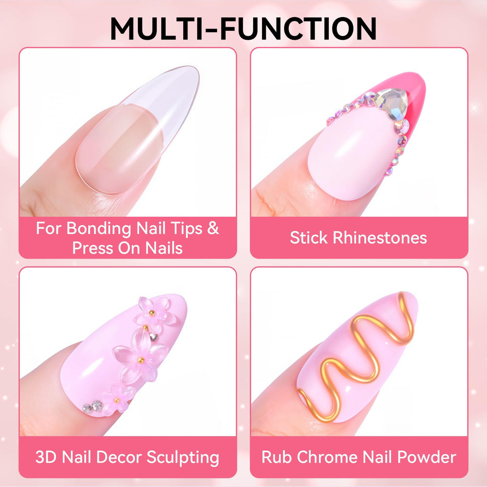 Makartt gel sólido para uñas, perfecto para arte 3D y fijación de cristales.