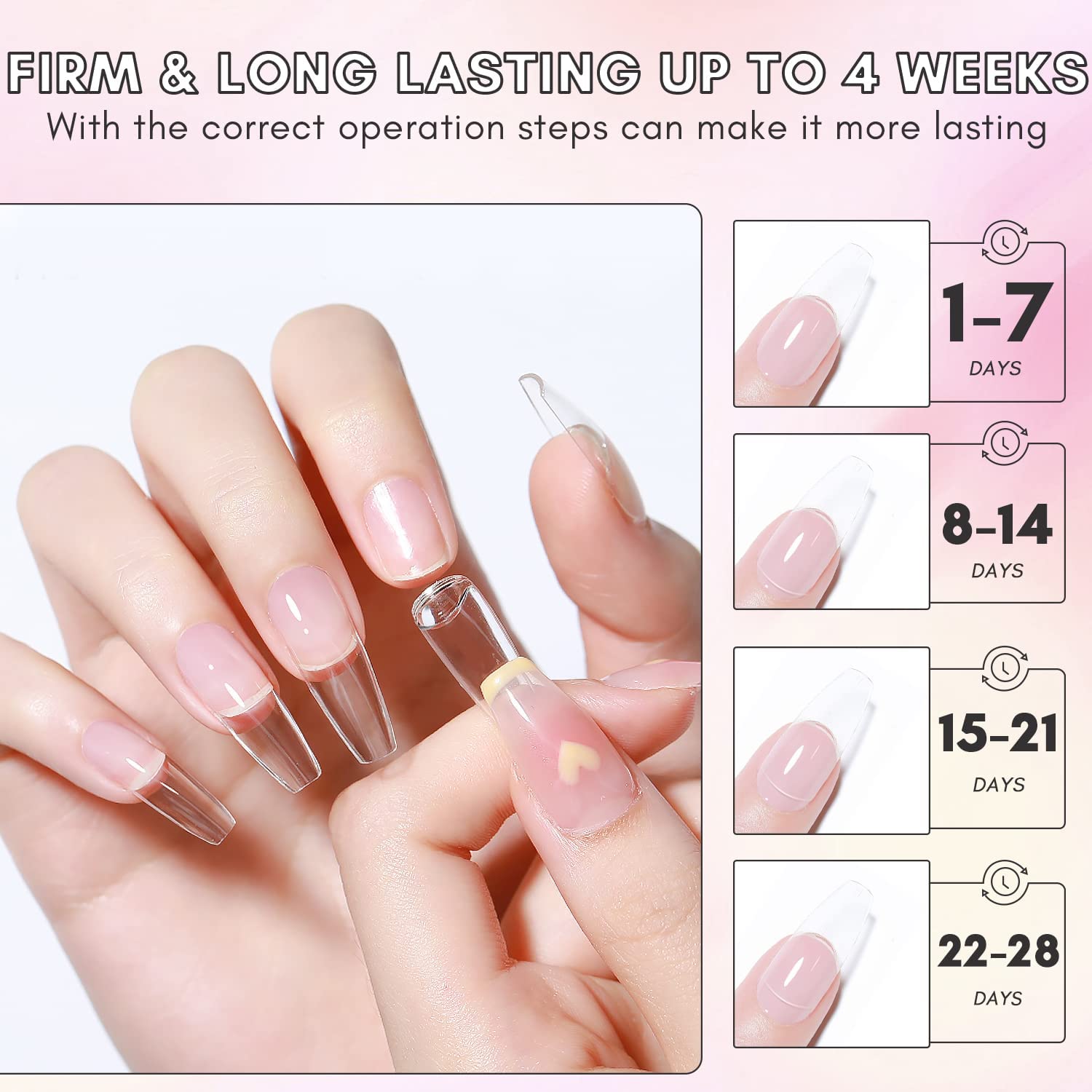 Makartt gel sólido para uñas, ligero y con aroma suave para uso cómodo.