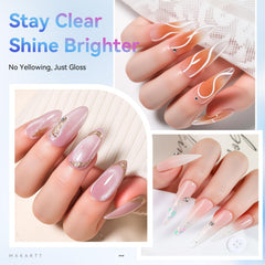 Makartt base coat works with most soak-off gel polishes for versatile nail art.