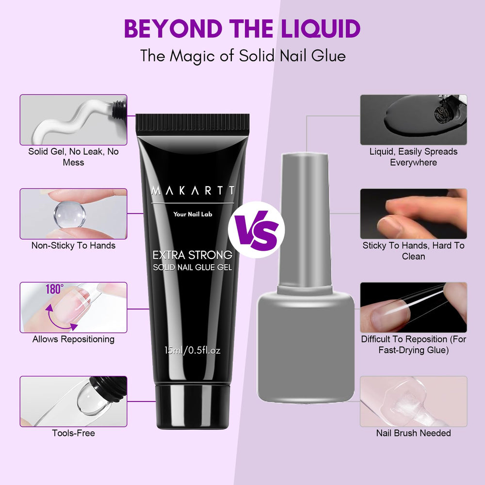 Makartt gel solido para uñas: uso con una mano y limpieza facil