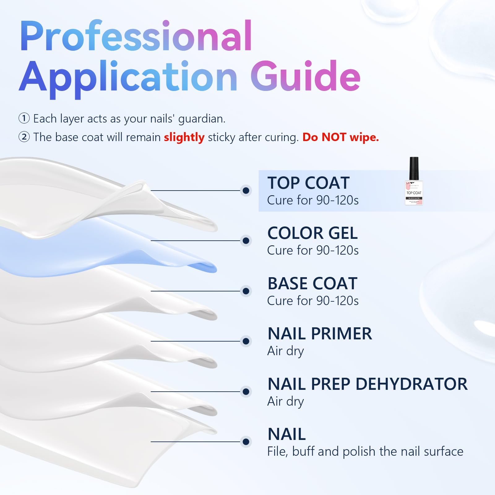 Makartt Gel Top Coat low-odor formula offers comfortable use.