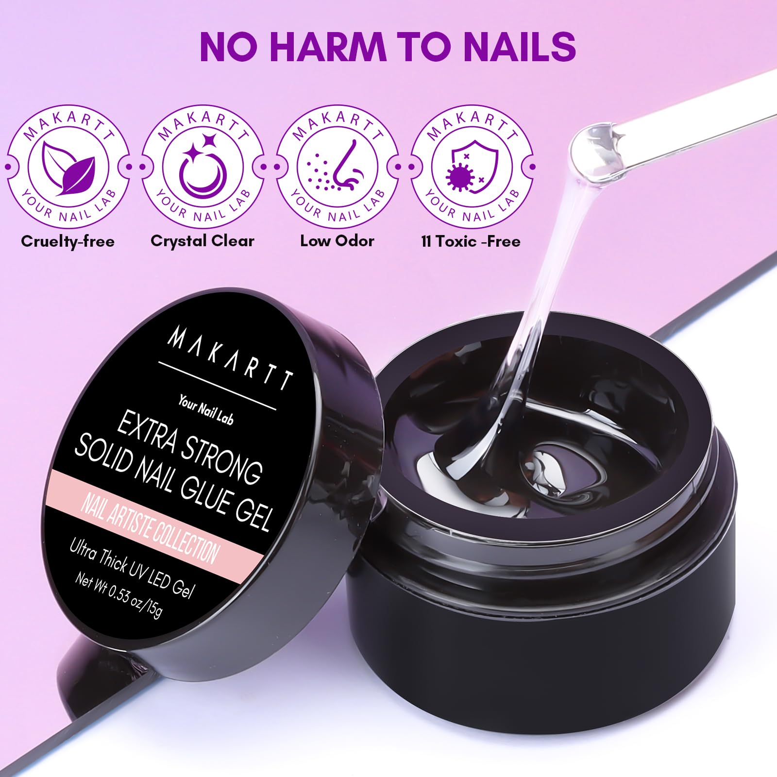 Makartt Gel Uñas Sólido ideal para retoques y nail art cotidiano.